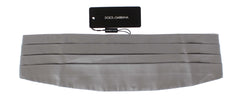 Dolce & Gabbana Seidenkrawatte mit breitem Gürtel in Silber