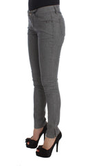 Costume National Graue Slim Fit Jeans aus Baumwollmischung
