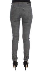 Costume National Graue Slim Fit Jeans aus Baumwollmischung