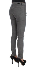 Costume National Graue Slim Fit Jeans aus Baumwollmischung