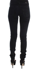 Costume National Schwarze schmale Jeans aus Baumwolle