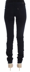 Costume National Blue Cotton Blend Slim Fit Jeans