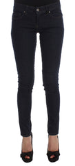 Costume National Jeans aus blauem Baumwollgemisch, schmale Passform