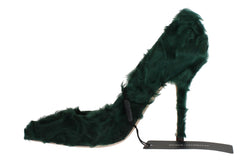 Dolce & Gabbana Pumps aus grünem Xiangao-Lammfell-Leder