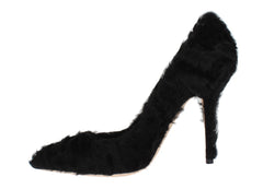 Dolce & Gabbana Pumps aus schwarzem Xiangao Lammfell und Leder