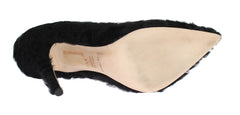 Dolce & Gabbana Pumps aus schwarzem Xiangao Lammfell und Leder