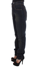 John Galliano Blue Wash Boyfriend Jeans aus Baumwollmischung