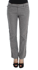 Ermanno Scervino Graue Legere Hose mit geradem Schnitt aus Baumwolle
