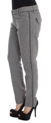 Ermanno Scervino Graue Legere Hose mit geradem Schnitt aus Baumwolle