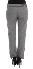 Ermanno Scervino Graue Legere Hose mit geradem Schnitt aus Baumwolle