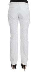 Ermanno Scervino Weiße Nylon Wattierte Slim Fit Cargohose