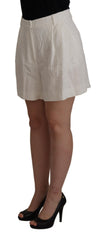 Dolce & Gabbana Weiße High-Waist Culotte-Shorts aus Baumwolle