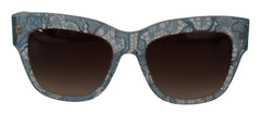 Dolce & Gabbana Blaue Spitze Azetat Kristall Schmetterling DG4231 Sonnenbrille