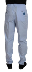 Dolce & Gabbana Blaue Baumwoll-Stretch-Hose Chinos