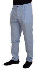 Dolce & Gabbana Blaue Baumwoll-Stretch-Hose Chinos