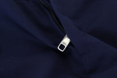 Dolce & Gabbana Blaue Leinen-Baumwoll-Slim-Hose Chino