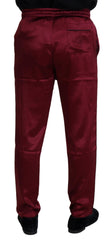 Dolce & Gabbana Bordeaux Seide DG Sleep Lounge Hose
