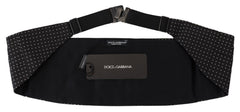 Dolce & Gabbana Schwarzer Herren-Gürtel/Kummerbund mit weitem Bund und Tupfen