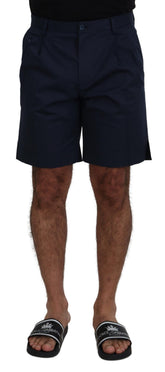 Dolce & Gabbana Blauwe Chino Katoen Stretch Casual Shorts