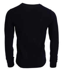 Dolce & Gabbana Blauer Kaschmir-Pullover mit iit-Print