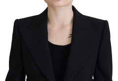 Dolce & Gabbana Schwarzer Einreihiger Blazer aus Wolle