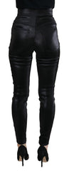 Dolce & Gabbana Schwarze Skinny Jeans aus gewaschener Baumwolle