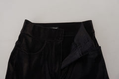 Dolce & Gabbana Schwarze Skinny Jeans aus gewaschener Baumwolle