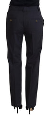 Dolce & Gabbana Graue Formelle Damen-Hose mit schmal zulaufendem Bein