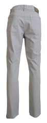 Jeckerson Graue Baumwoll-Freizeithose für Herren (Tapered Fit)