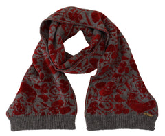 GF Ferre Rot Grau Gestrickte Wickeldecke Damen Schal
