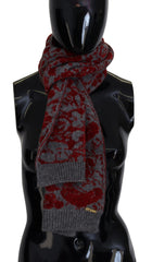 GF Ferre Rot Grau Gestrickte Wickeldecke Damen Schal