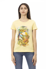 Trussardi Action "Yellow Cotton Women T-Shirt"