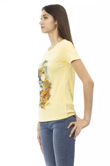 Trussardi Action "Yellow Cotton Women T-Shirt"