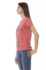 Trussardi Action Fuchsiafarbene Baumwoll-Tops & T-Shirts