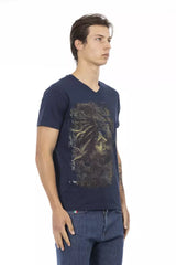 Trussardi Action Herren T-Shirt aus blauer Baumwolle