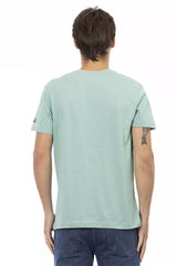Trussardi Action Grünes Baumwoll-Herren-T-Shirt