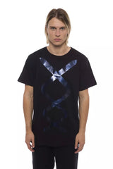 Nicolo Tonetto Schwarzes Baumwoll-Herren-T-Shirt