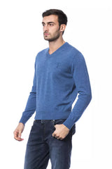 Billionaire Italian Couture Blauer Pullover aus Merinowolle