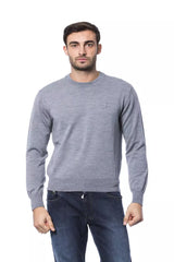 Billionaire Italian Couture Herrenpullover aus grauer Merinowolle