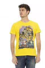 Trussardi Action Gelbes Baumwoll-Herren-T-Shirt