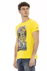 Trussardi Action Gelbes Baumwoll-Herren-T-Shirt