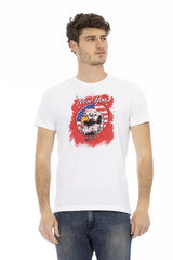 Trussardi Action Weißes Baumwoll-Herren-T-Shirt