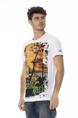 Trussardi Action Weißes Baumwoll-Herren-T-Shirt