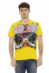 Trussardi Action Gelbes Baumwoll-Herren-T-Shirt