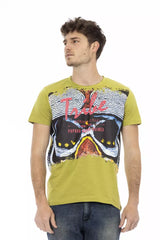 Trussardi Action Grünes Baumwoll-Herren-T-Shirt