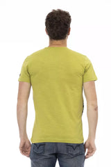 Trussardi Action Grünes Baumwoll-Herren-T-Shirt
