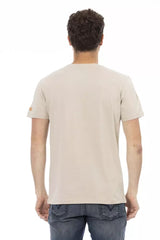 Trussardi Action Beiges Herren-T-Shirt aus Baumwolle