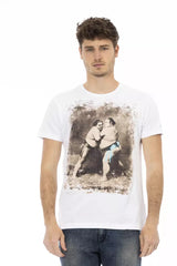 Trussardi Action Weißes Herren-T-Shirt aus Baumwolle