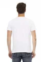 Trussardi Action Weißes Herren-T-Shirt aus Baumwolle