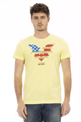 Trussardi Action Yellow Cotton Men's T-Shirt